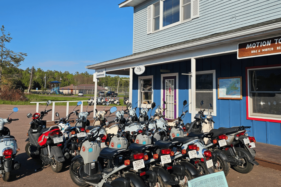 Moped Rentals best things to do on Madeline Island. 