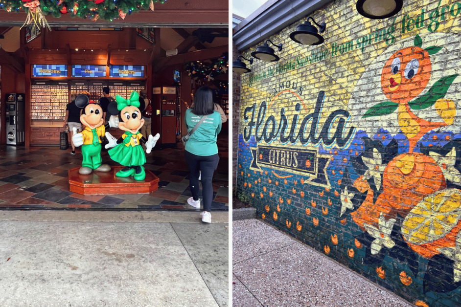 Two photo op spots in Disney Springs in Orlando, Florida