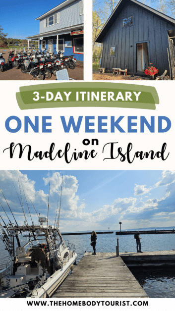 Weekend on Madeline Island 3-day itinerary pin for pinterest. 