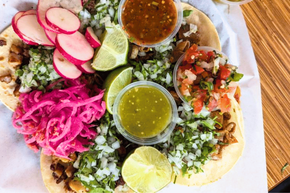 Tacos from La Calle Taqueria y Carnitas