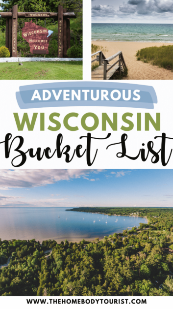 Wisconsin adventure bucket list pin for pinterest. 