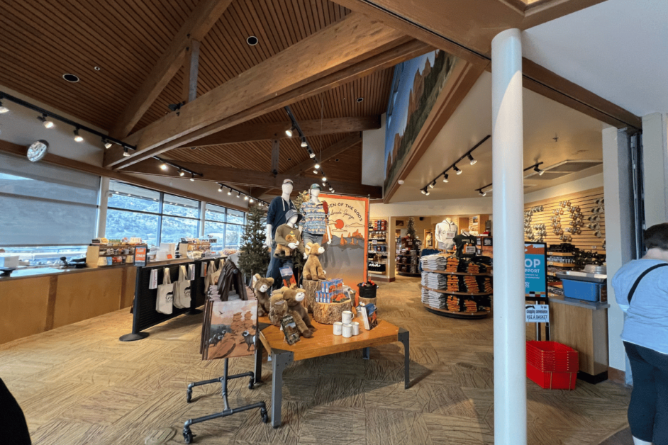 Interior of the Garden of the Gods gift shop