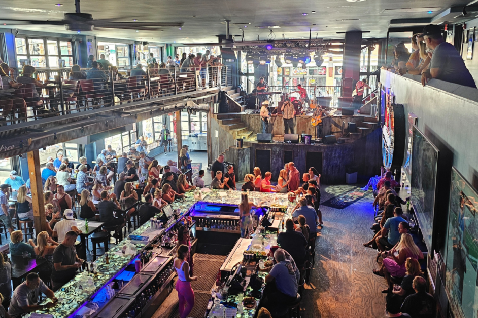 Kid Rock's Bar on Nashville from the second floor. 