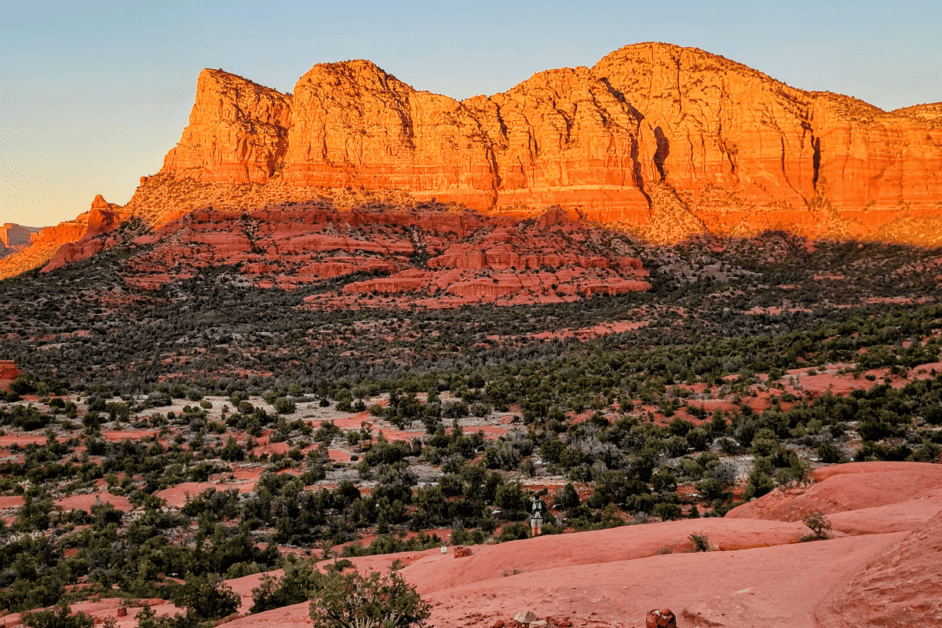 sunset over red rocks in sedona. 