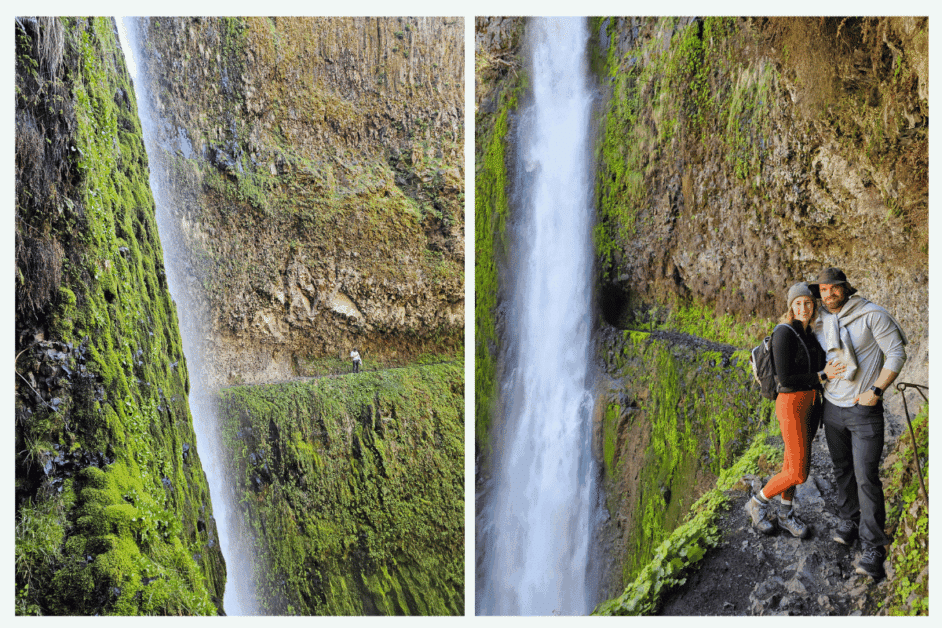 two pictures from tunnel falls hike. 