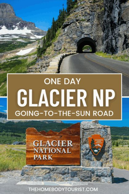 One Day Glacier National Park pin for pinterest