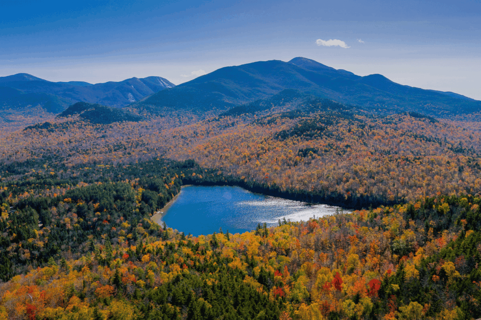 Mt. Jo hiking near Lake Placid. 