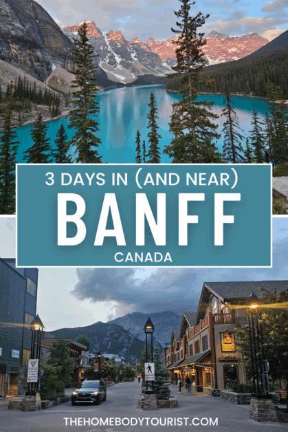 3 days in Banff pin for pinterest