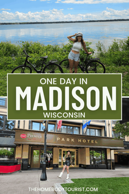 one day in madison, wisconsin pin for pinterest.