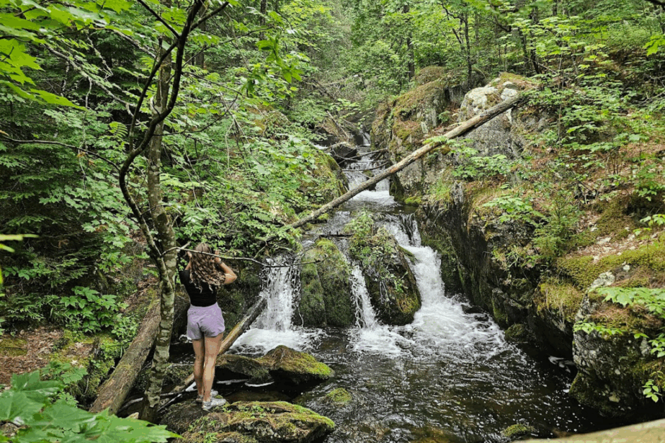 waterfall in Marquette.