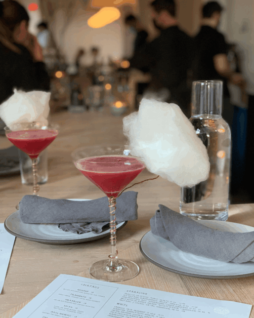 cotton candy drinks at Sanjusan in Minneaplis.