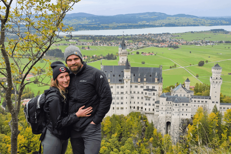 two people in front of a castle in Germany