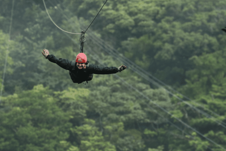 ziplining in monteverde. 