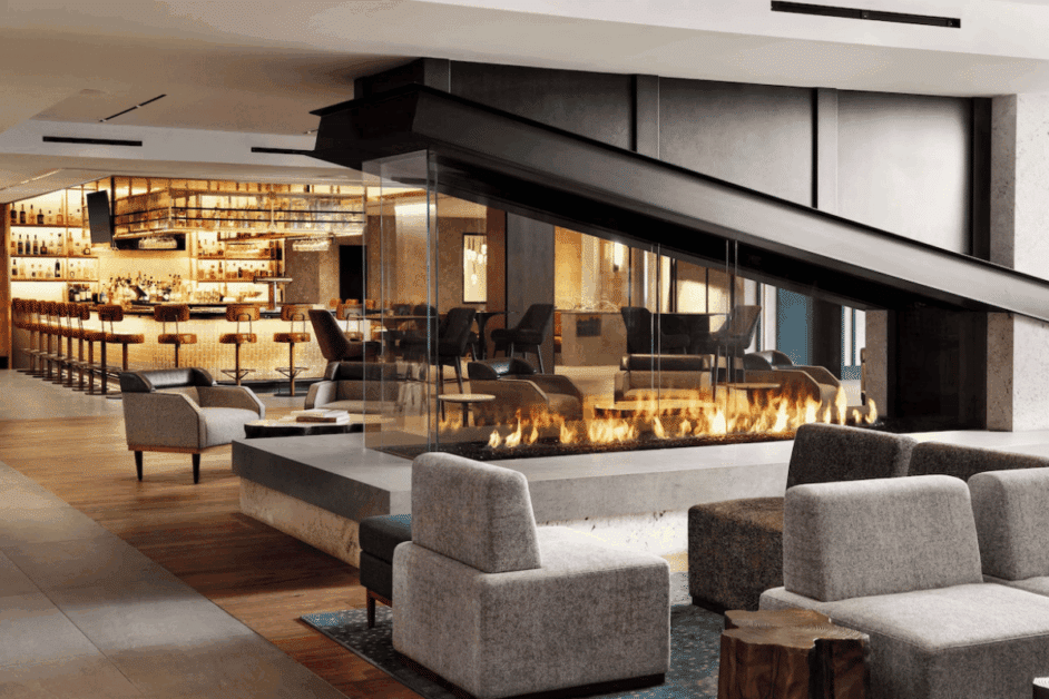 Hotel Alpenrock lobby in Breckenridge, Colorado 