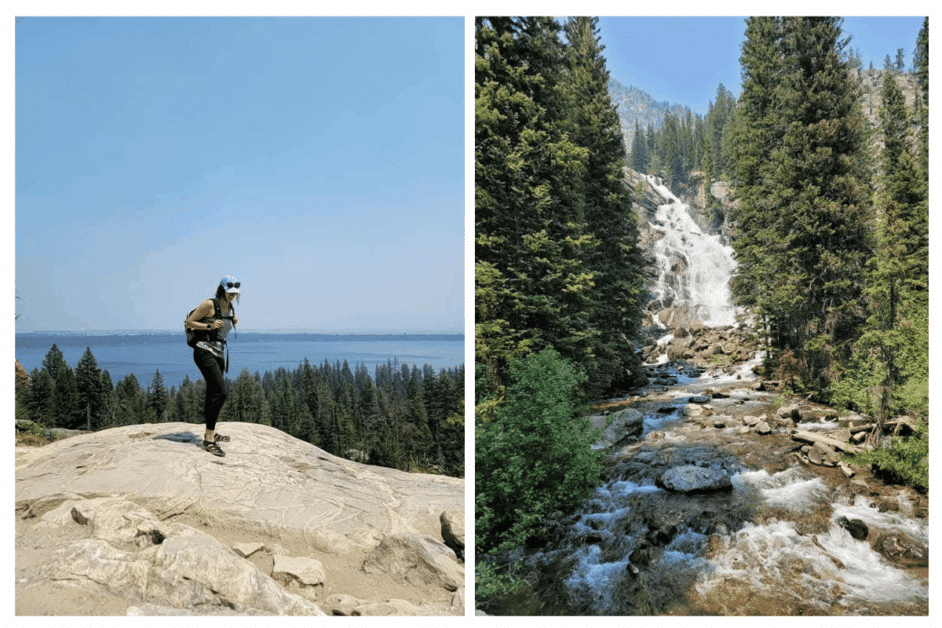 Hidden falls and inspiration point hike in grand teton national park. 