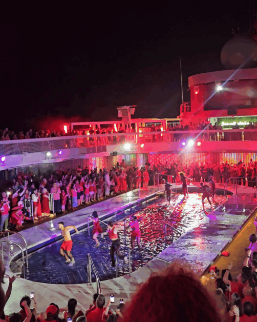 scarlet night pool party