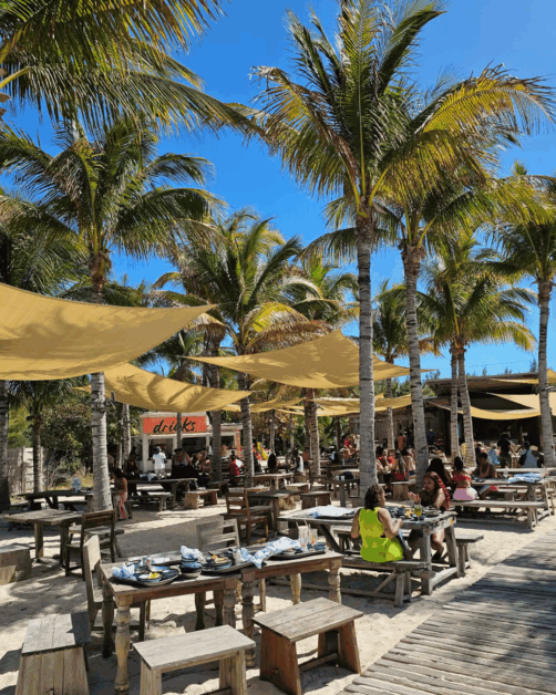 Lunch area at the Bimini Beach Club.