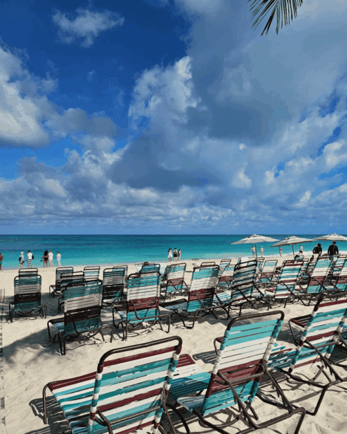 loungers on Bimini Beach Club