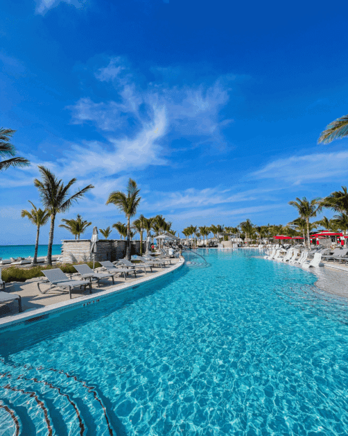 Pool at Bimini Beach Club on a virgin voyage cruise.