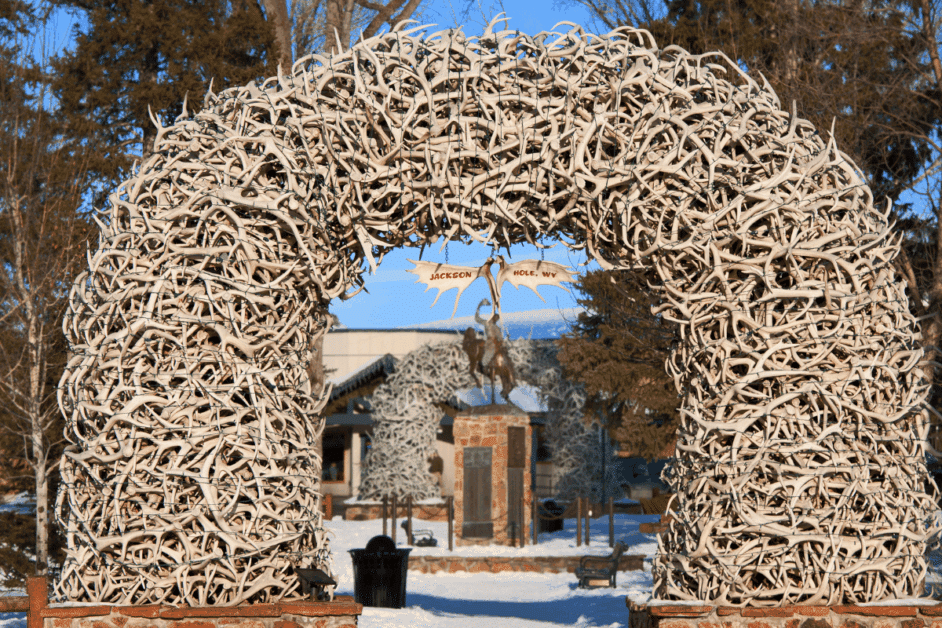 antler arch in Jackson Hole 