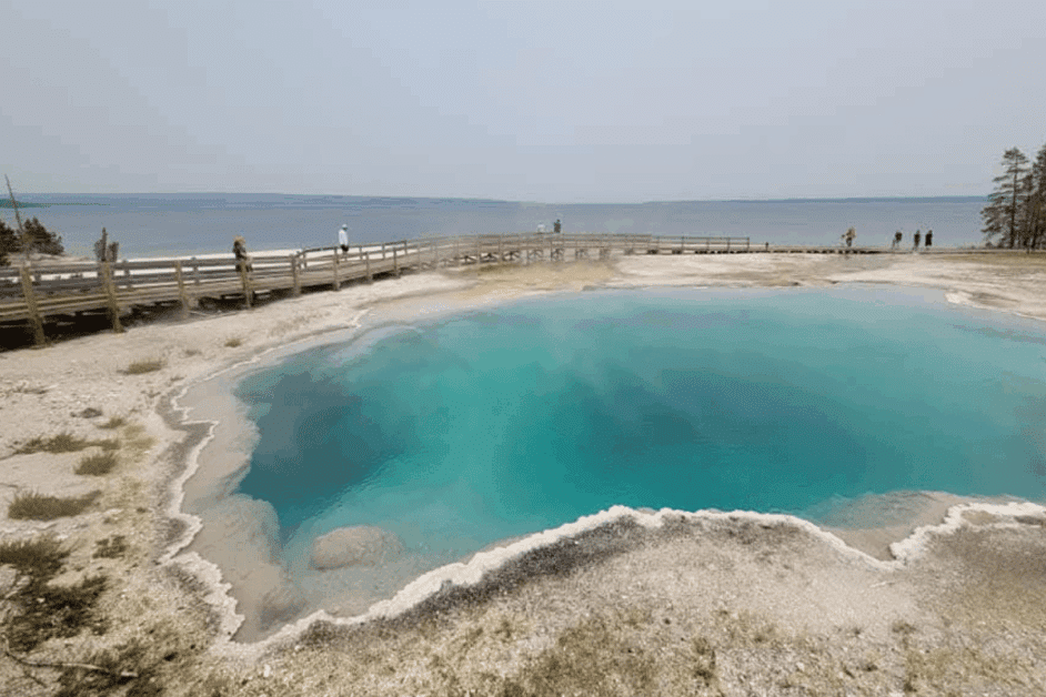 west thumb geyser basin in yellowstone national park. 