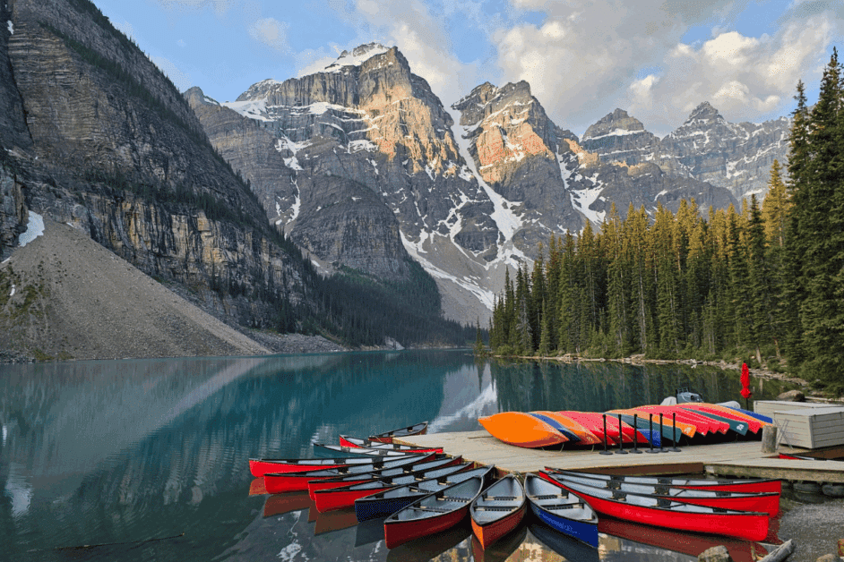 canoes at Lake Moraine