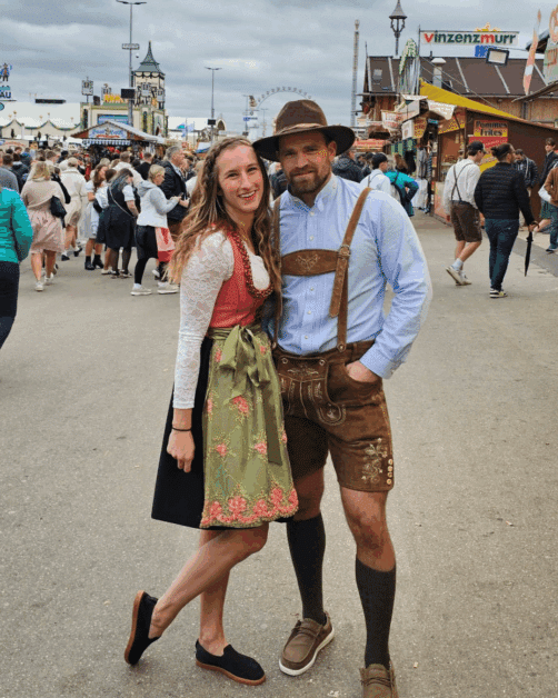 2 people at Oktoberfest.
