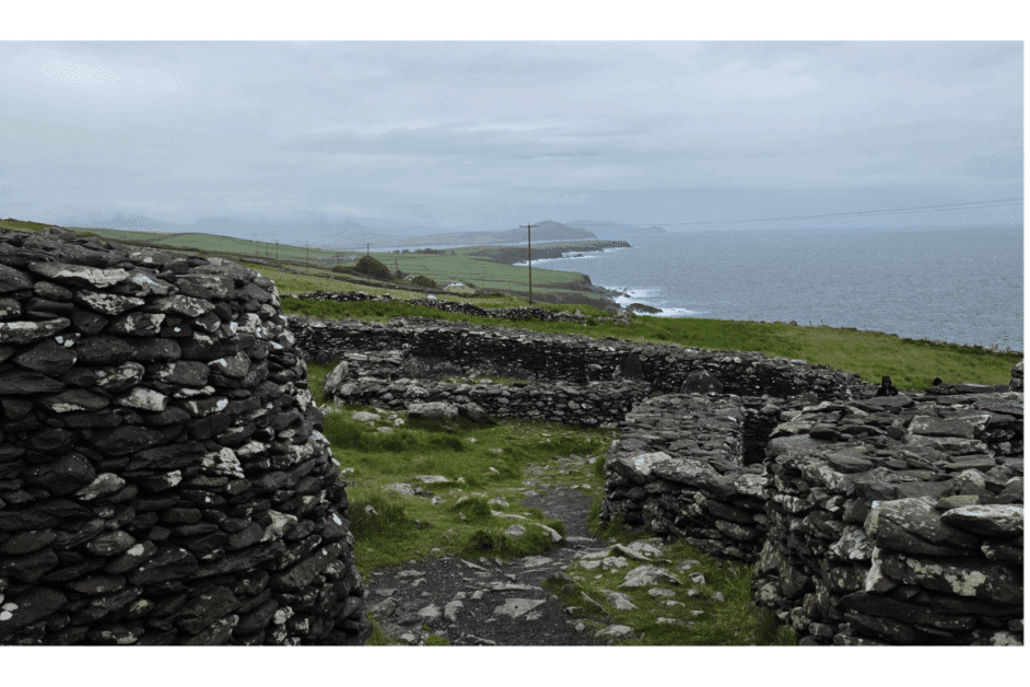 beehives along slea head drive dingle penisula.