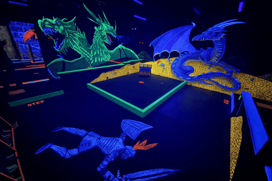 glow in the dark mini golf in wildwood. 