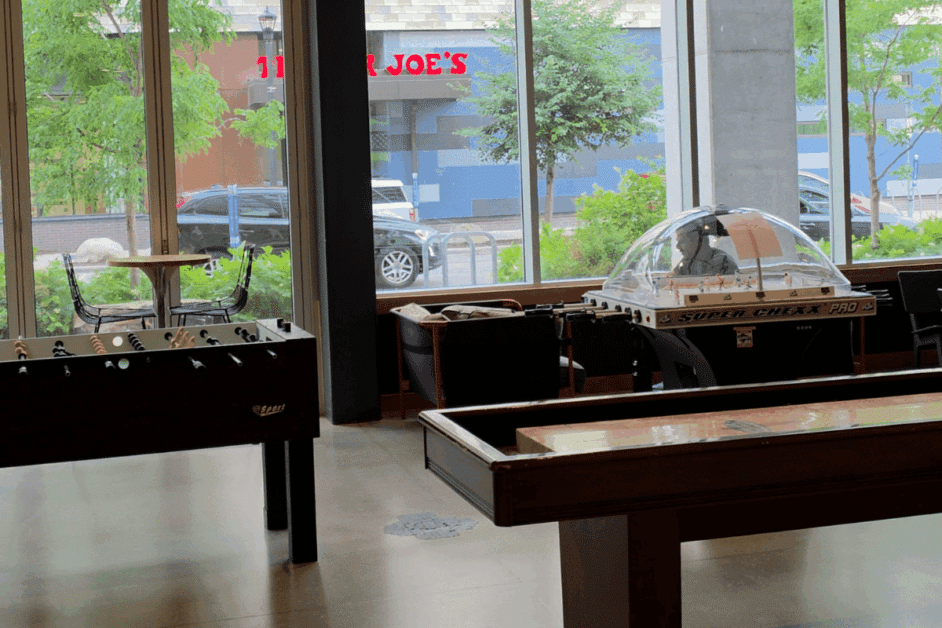 games in bar at moxy