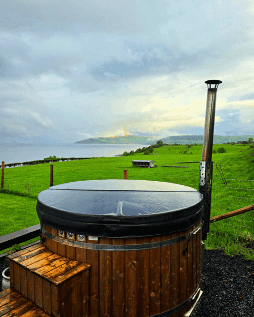 hot tub at airbnb in northern ireland. 