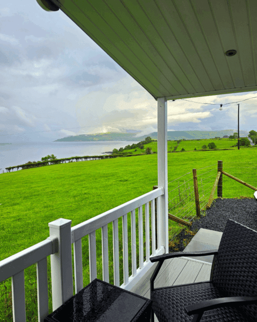 front porch at airbnb in northern ireland. 
