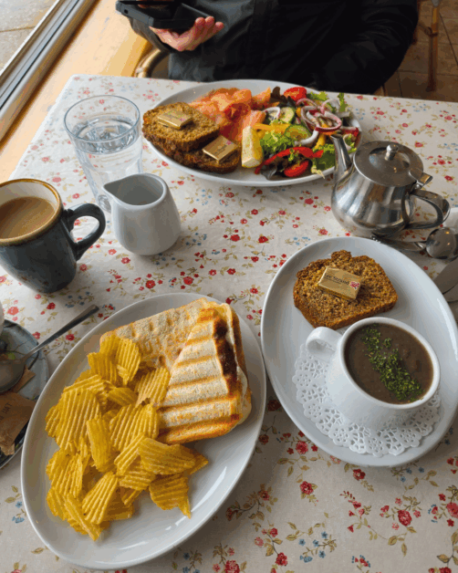 food at cafe na tra along slea head road. dingle peninsula.
