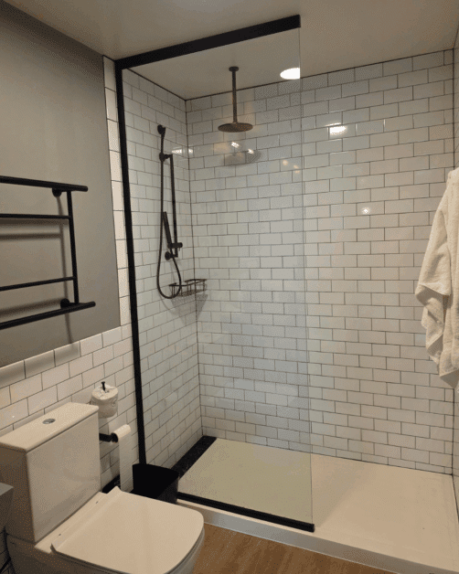 bathroom at Moxy hotel. 