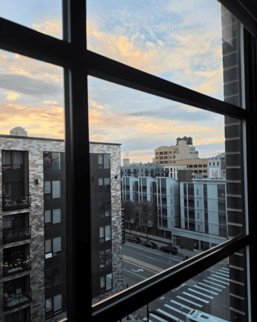View at downtown Minneapolis Moxy Hotel