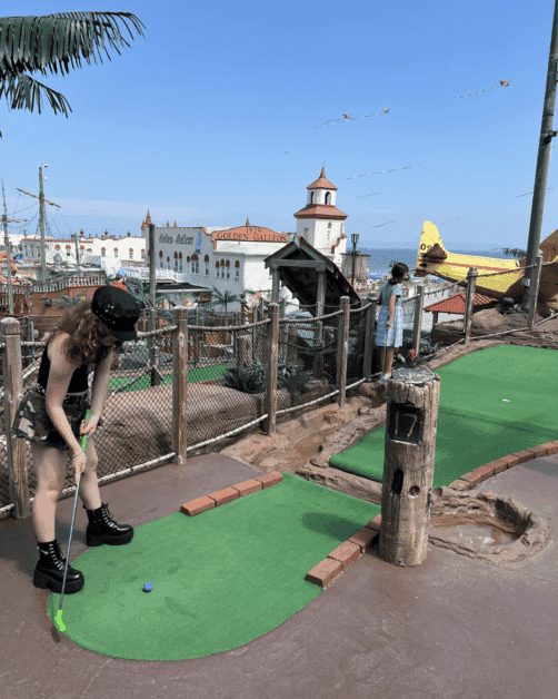 mini golf during a weekend in ocean city, new jersey.