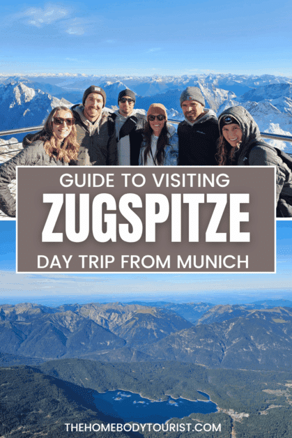 guide to visiting zugspitze day trip from munich pin for pinterest.