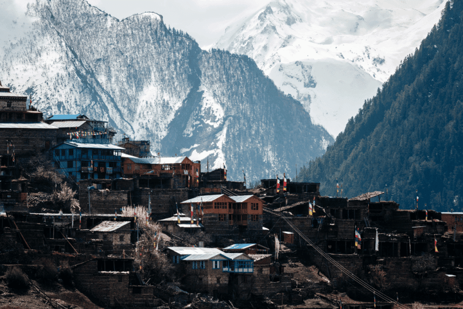 The annapurna circuit in nepal.