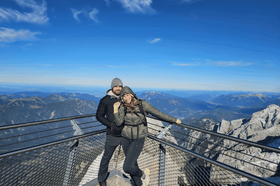 Two people at Zugspitze.